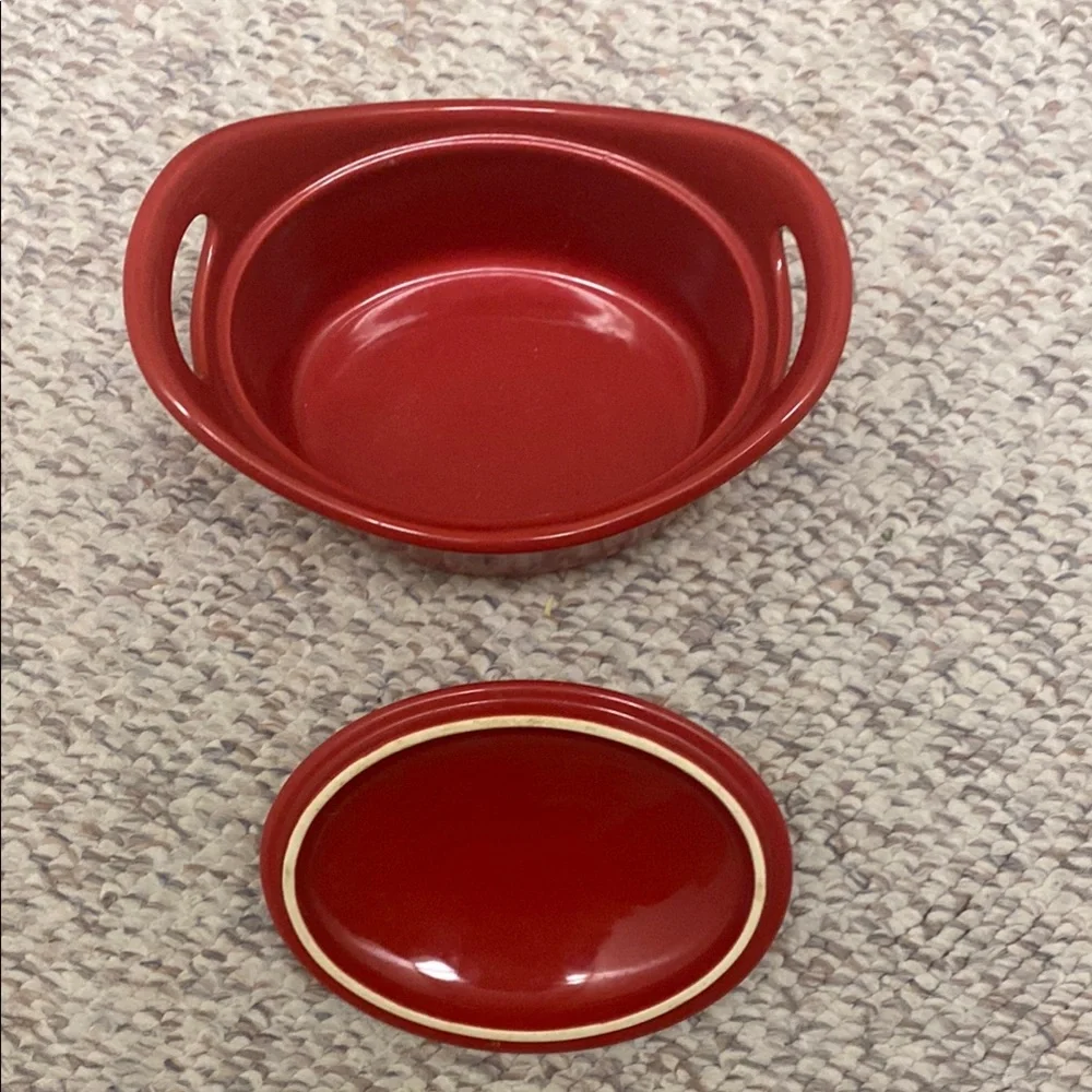 Red Ceramic Casserole Dish - Picture 3 of 7